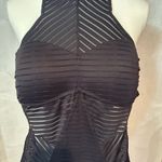 Kenneth Cole  Reaction Black Striped One-Piece Swimsuit Photo 6