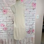 Fossil 🔥5 for $25 sale🔥 Sleeveless White & Tan Striped Sequin Mini Tank Dress Photo 4
