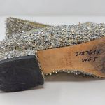 Kate Spade Sandals Silver Buckle Up Flats Metallic Tweed Pointed Toe US 6.5 B Photo 6