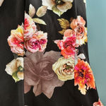 Shelby & Palmer 16 Black Floral Sleeveless Dress Ruched Feminine Cottagecore Photo 3