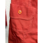 Eric & Alex New York Red Button Front Shirt Dress Long Sleeve Size Small Photo 6