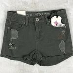 Vanilla Star Jeans VANILLA STAR Embroidered BABE Green Jean Shorts NWT 9 Photo 4