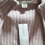 Aerie American Eagle Pink‎ Ribbed Zip Up Cropped Sweater Jacket Women Size M Feminine Photo 3