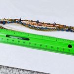 Multistrand Beaded Necklace Center Dangle Earth Tones Photo 10