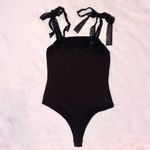 Vestique NWOT Womens Tie Shoulder Black Bodysuit size Medium! Photo 1