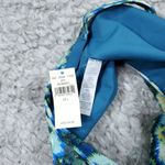 Aerie Offline Printed 3D Square Neck Sports Bra Blue Floral Size Large Unlined Photo 3