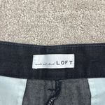 Loft NWT NEW dark wash denim flat front Women’s Shorts Size Photo 4