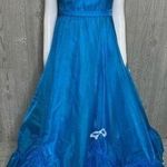 Vintage handmade lace ruffle southern belle retro dress cosplay costume Blue Photo 0