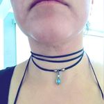 Etcetera  | Black Choker Turquoise Accent Silver Photo 1