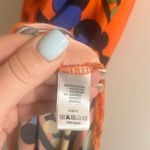 Venus ✨ Orange Vibrant Bohemian Print Halter Maxi Backless Sz Small Dress✨ Photo 12