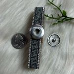 Snap button red enamel faceted rhinestones bracelet Photo 7