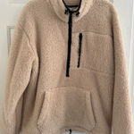 PINK - Victoria's Secret  Cream / Black
Large Teddy Half Zip Sherpa Pullover‎ Photo 0