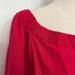 Greylin Crochet Boho Womens Top Sz M Peasant Festival Red Dainty Coastal Folk Size M Photo 4