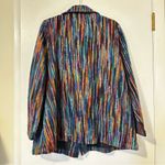 Habitat  Rainbow Stripe Yarn Button Closure Sweater Coat Womens XL Photo 5