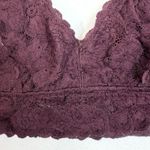 Aerie  Lace L Large Bralette Bra Wireless Maroon Pullover Lined Wire Free Photo 2