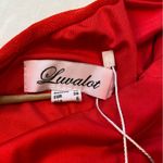 Luvalot NWT,  Red Mini Dress, ruching at sides and back, sparkle, body con size 6 Photo 9
