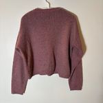 Vintage Haberdasher Tweed Cable Knit Sweater Wool Blend Mauve Large 90s Pink Photo 5
