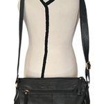 Great American Leather Works 100% Leather Crossbody Handbag. Black Photo 0