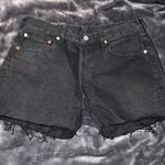 Levi’s 501 Original Black Cutoff Hem Denim Shorts Photo 0