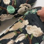 Qupid Floral Embroidered Ankle Boots - Black and Cream Photo 4