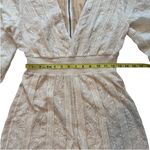 Alice + Olivia Darla Embroidered Long Sleeve Cotton Romper in Off White, Sz 2 Photo 9