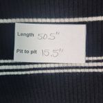 J.Crew  Black Stripe Ribbed Knit Sweater Bodycon Midi Dress Size Medium Photo 8