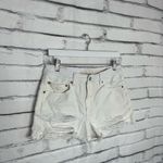 American Eagle Y2K  90s Boyfriend Denim Shorts Distressed White Women’s 6 Summer Photo 2
