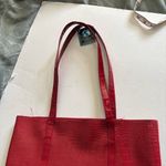Source Unknown RED PATENT LEATHER FAUX CROC SKIN TOTE BAG NICE SIZE GREAT FOR HOLIDAYS Photo 3