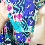 Oleg Cassini Vintage‎  100% 80s Geometric Print Full Zip Windbreaker Size L Photo 3