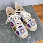 Dirty Laundry New  Rambling Cotton Crochet Platform Sneaker Granny Square 8.5 Photo 2