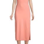 Bardot Guilia Coral Open-Back Midi Dress Women's Size Medium NWT Photo 1
