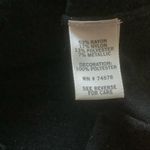 Cache Vtg black metallic fringe tank top sleeveless asymetrical hem tunic Sz XS Photo 8