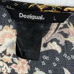 Desigual  Sumatra Black Floral Print Long Sleeve Blouse Batwing Size L‎ Bohemian Photo 3
