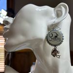 Colts Blue white love helmet charm dangle Earrings Photo 4