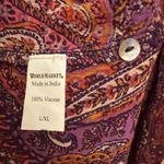 NWT World Market Size L/XL Bohemian V Neck Paisley Mixed Pattern Dress Red Size L Photo 11