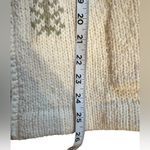 Vintage Ande Wear Hand Knit Hooded Sweater Ecuador Wool Cotton Tassel Boho. Med Blue Photo 5