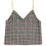 ZARA Basic Houndstooth Crop Cami | Size S Photo 0