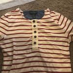 Ralph Lauren  Cream & Red Striped Shirt Photo 1