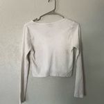 Top shop cropped white long sleeve top Photo 2