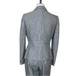 Le Suit Lined Pant Suit One Button Peak Lapel Straight Pant Gray Women’s Size 4 Photo 7