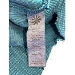 Athleta VTG Y2K Blue Waffle Longer Arm Black Flower Grunge 2000s Top S Photo 6