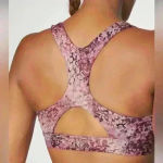 Athleta Ultimate Printed Women’s Bra Pink Leopard Print Activewear Size XS Photo 1