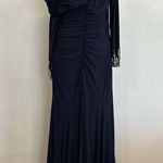 Mac Duggal  12231 Beaded Cuff Drop Gown Blue 14 Photo 5