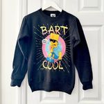 The Simpsons SSI Vintage 1991 Black Cotton Sweatshirt Bart Cool Chill Man Small Photo 0