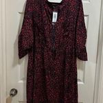 Torrid vneck short sleeve red and black print dress size 3X plus NWT Photo 0