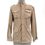 ANINE BING Army Cargo Jacket Khaki Sand Neutral Tan Grunge Edgy Fierce Size S Photo 1