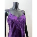 Valerie Stevens  Purple Satin Slip Dress Embroidered Hearts Vintage Hong Kong S Photo 3