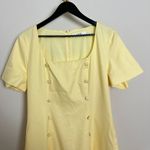 ASTR  The Label Pleated Mini Dress in Yellow Size Large Photo 4