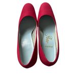 Pierre Debs cranberry 2.5" heels pumps slip on dress shoes special occasion Size 7.5 Photo 6