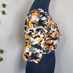 36.5 36 Point 5 Off Shoulder Orange Camouflage Crop Top Photo 3
